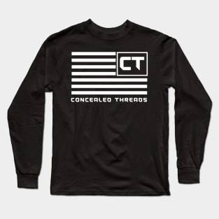 CT Branded Horizontal Flag White Long Sleeve T-Shirt